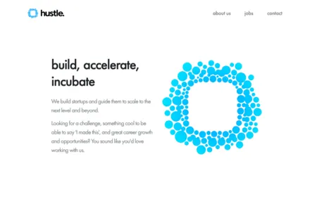 Hand-built website example shown on a laptop screen