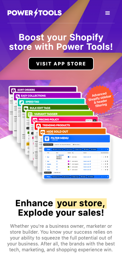 Mobile website screenshot